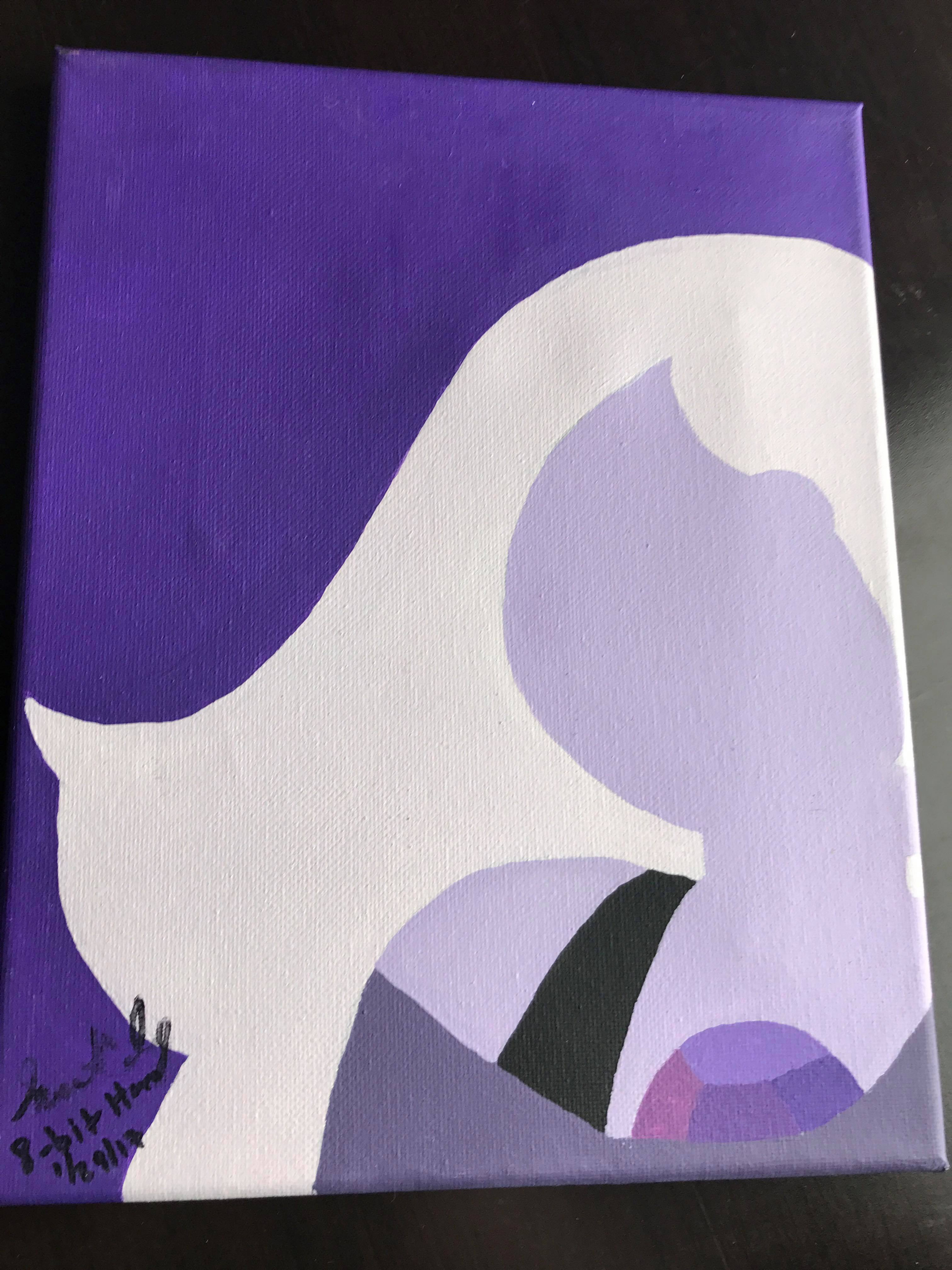 Amethyst Inspired Minimalist Painting