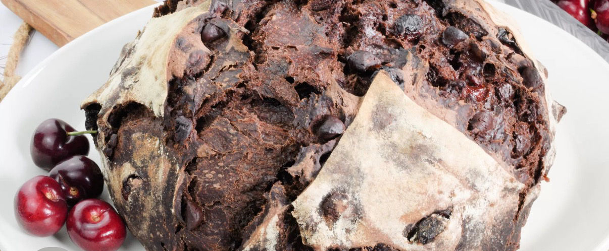 Chocolate Chocolate Chunk Cherry Sourdough Bread 