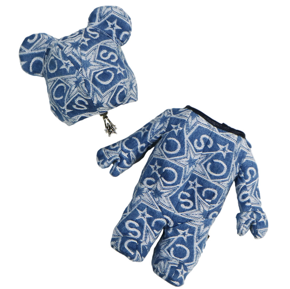 サムネイル： CS ARROW RISING STAR ZIPPER PULL DENIM 400% BEARBRICK CLOTHES - ORIGINAL BLUE