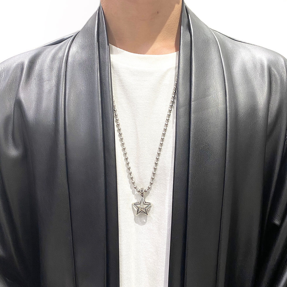 サムネイル： Double Sided Faceted Star Bead Pendant
