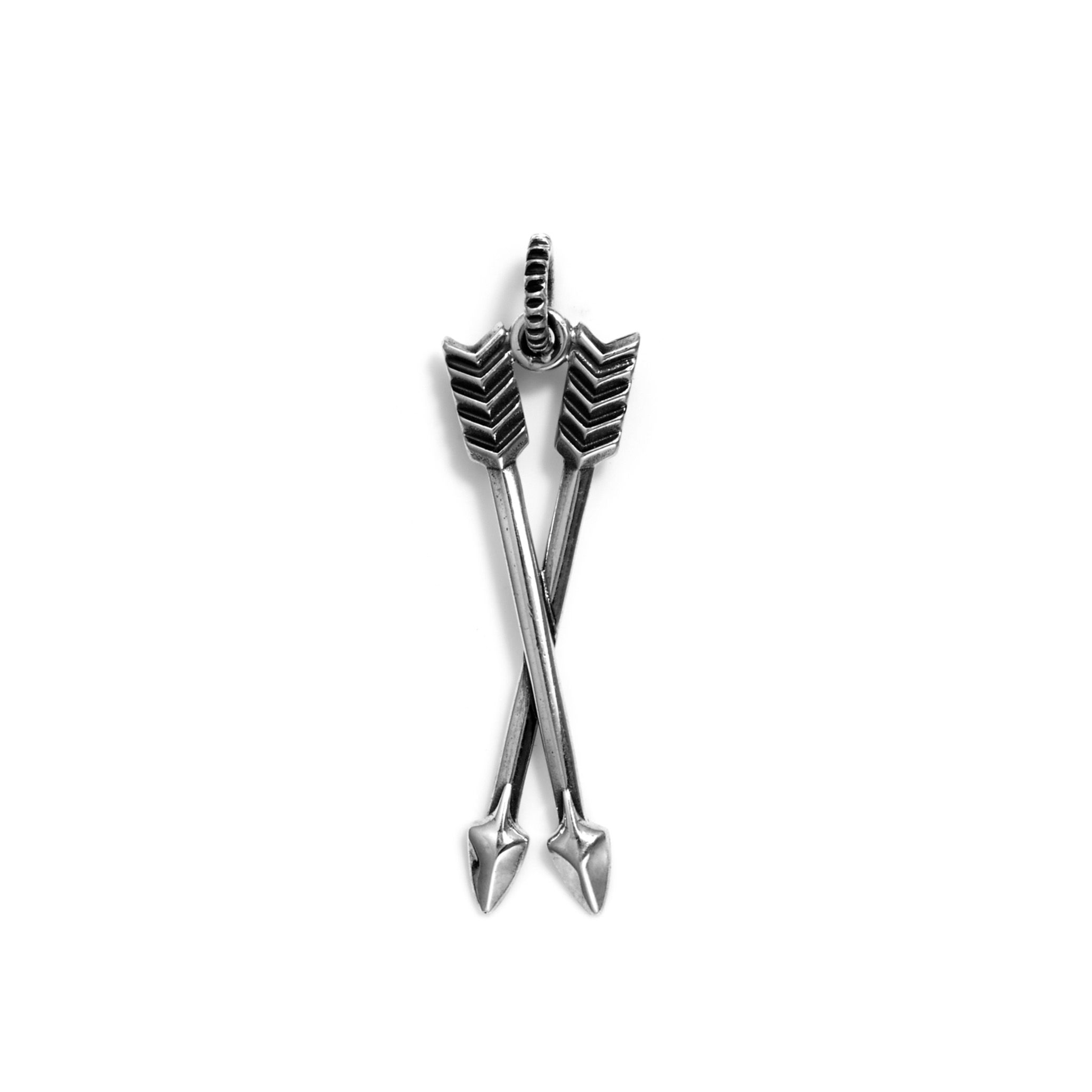 Medium Double Arrow Crossed Pendant