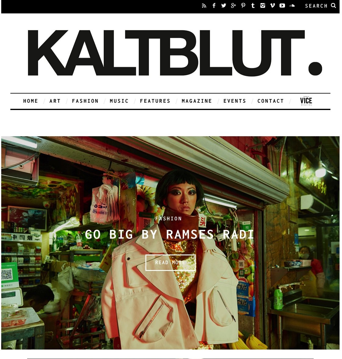 Our Editorial for Kaltblut Magazine