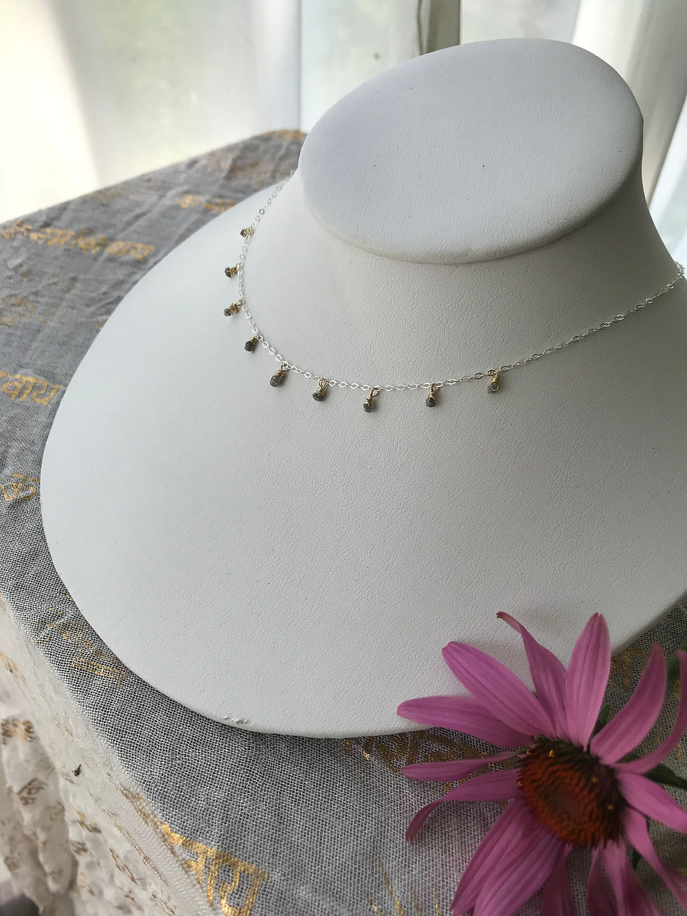 Thumbnail: 9 blessings diamond necklace