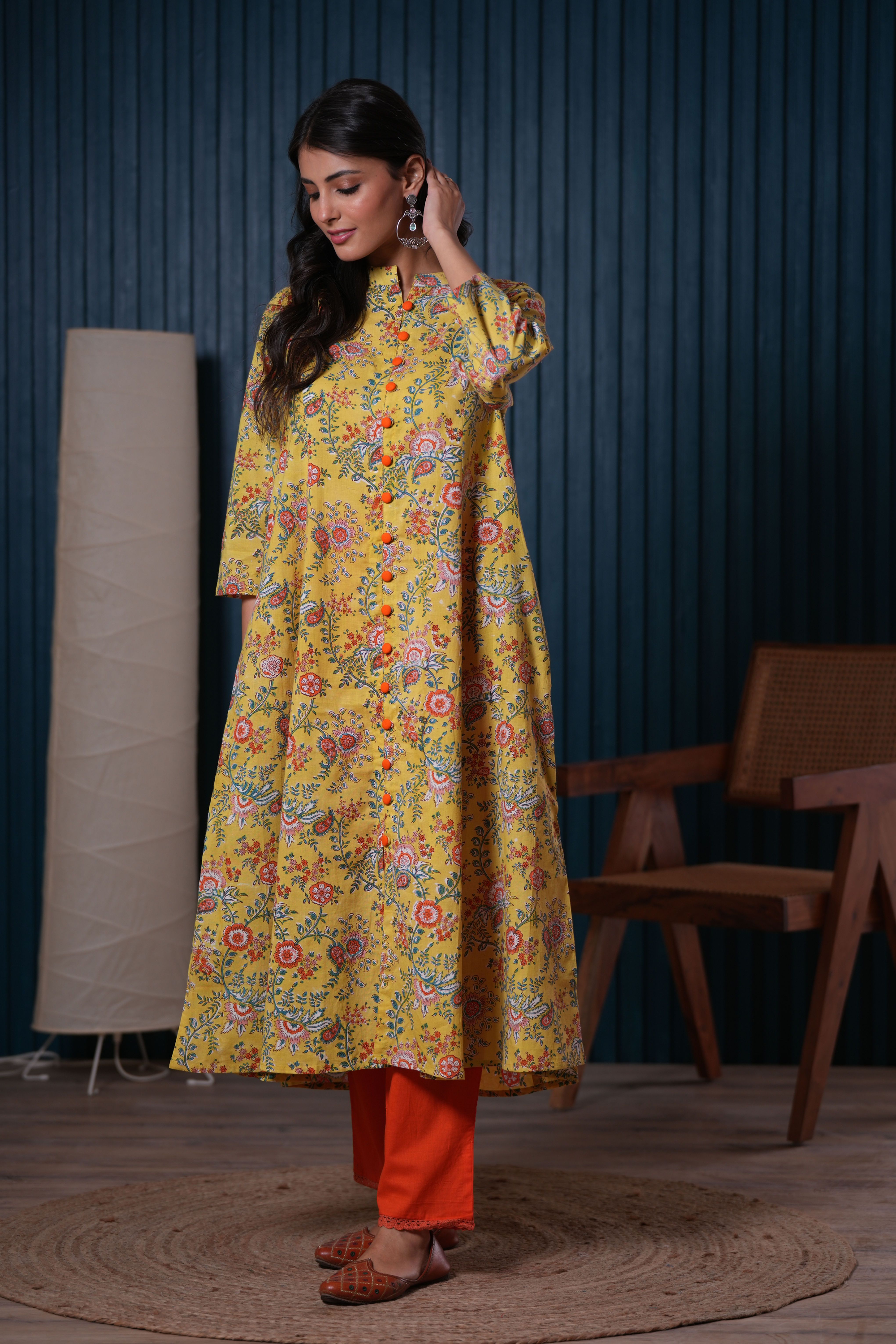 Pop Of Color Cotton Kurta