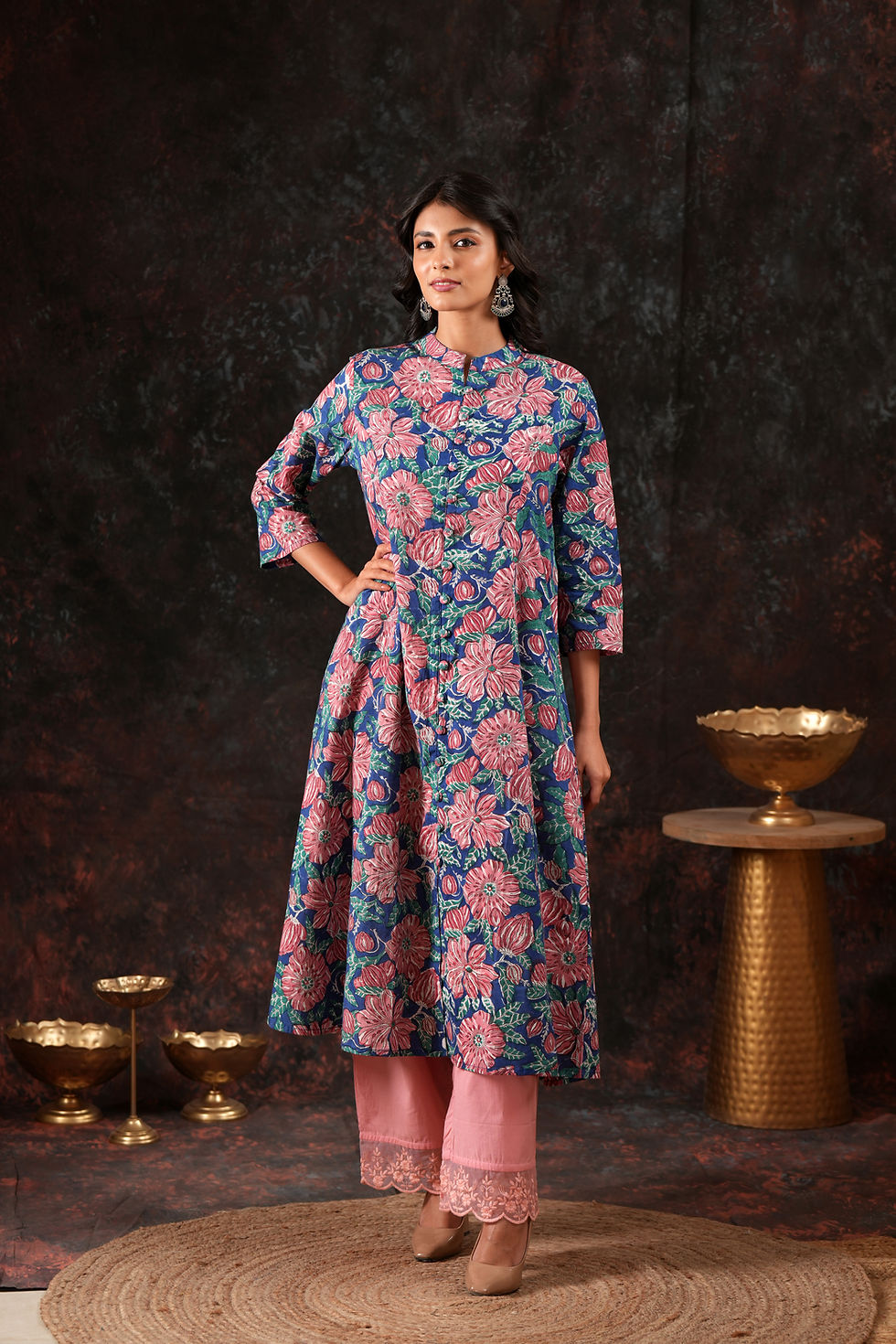 Thumbnail: Fusion Blooms Cotton Kurta
