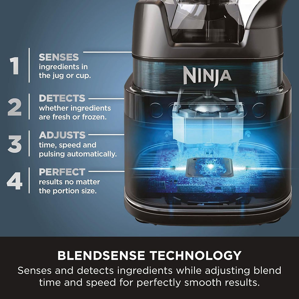 Thumbnail: Ninja TB401UKSTGD Detect 3 in 1 Power Blender Processor Pro, Powerful 1200W