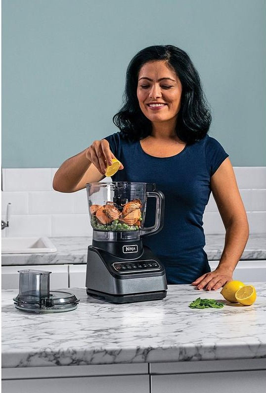 Thumbnail: Ninja Food Processor with Auto-iQ (BN650UK) 850 W, 2.1 Litre Bowl, Silver