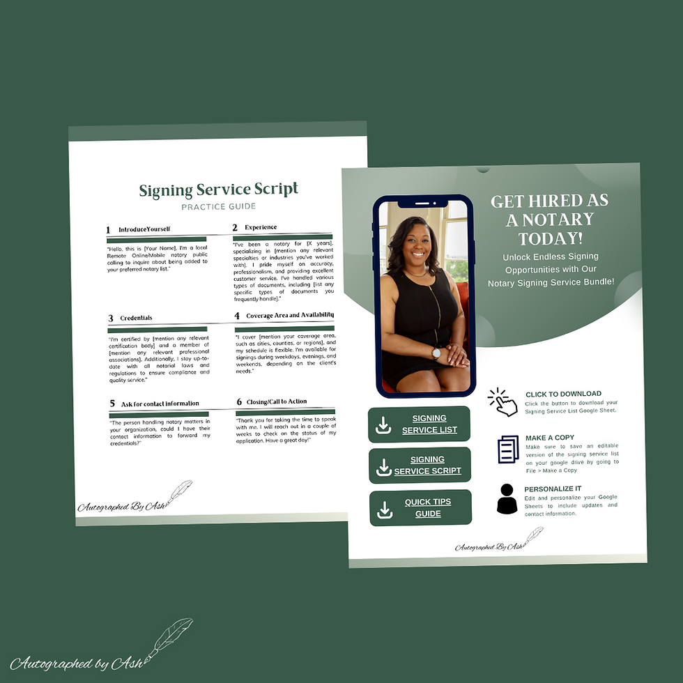 Thumbnail: Notary Signing Service Bundle | 115 Verified Signing Services | Cold Call Script