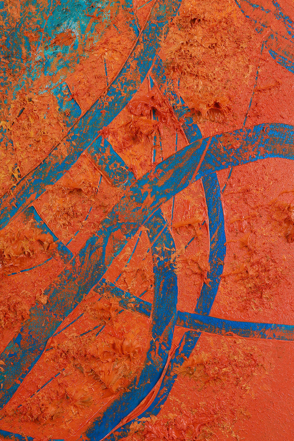 Thumbnail: Abstract Painting in a living room, dominated by orange colour.
