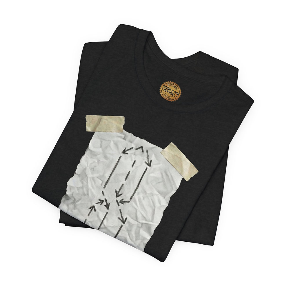 Thumbnail: T‑Shirt — The "Universal S" Notebook Doodle Tee – The Mystery of 90s Folk Art