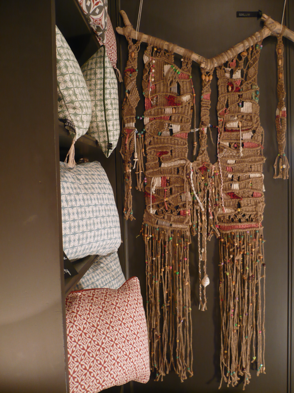 Grand macramé à suspendre