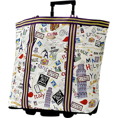 olympia cosmopolitan rolling shopper tote