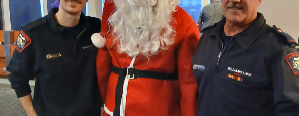 Santa and offices helping out