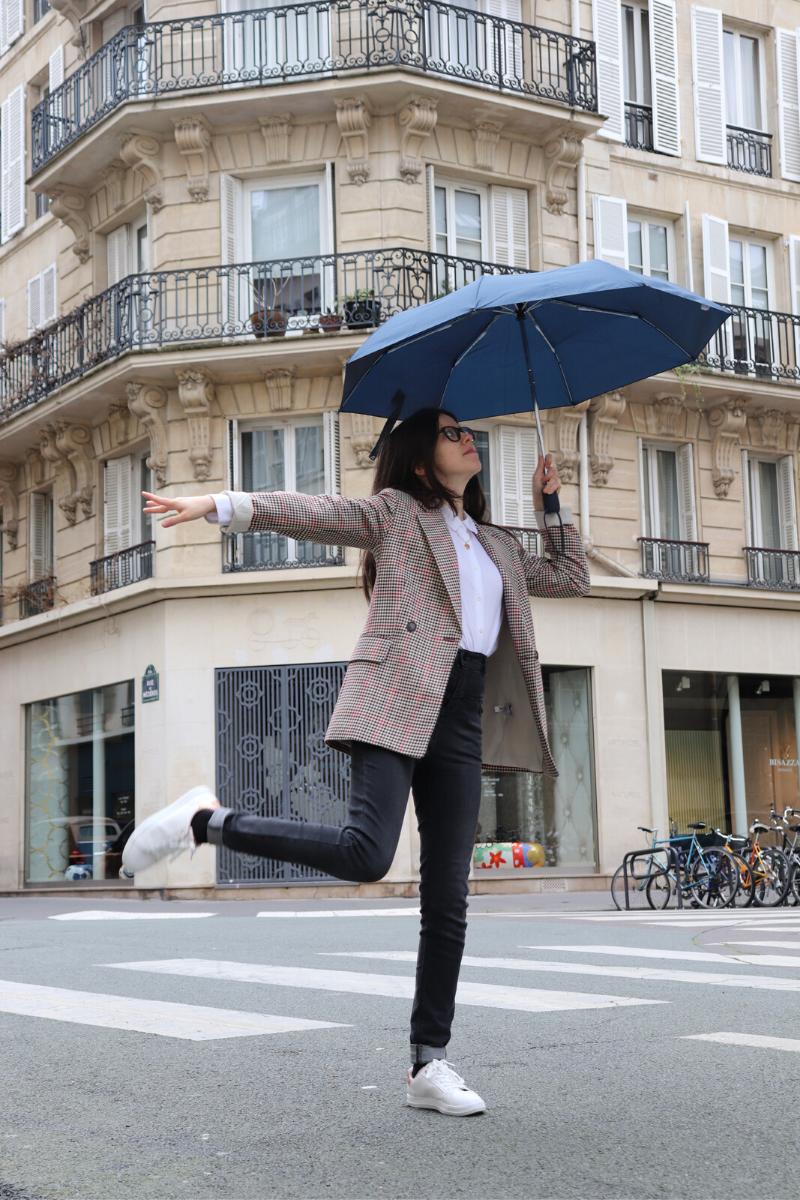 Blazer pied de poule chemise