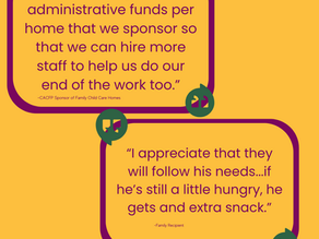 CACFP operators need an additional meal and Sponsors of homes are experiencing challenges: Two research briefs