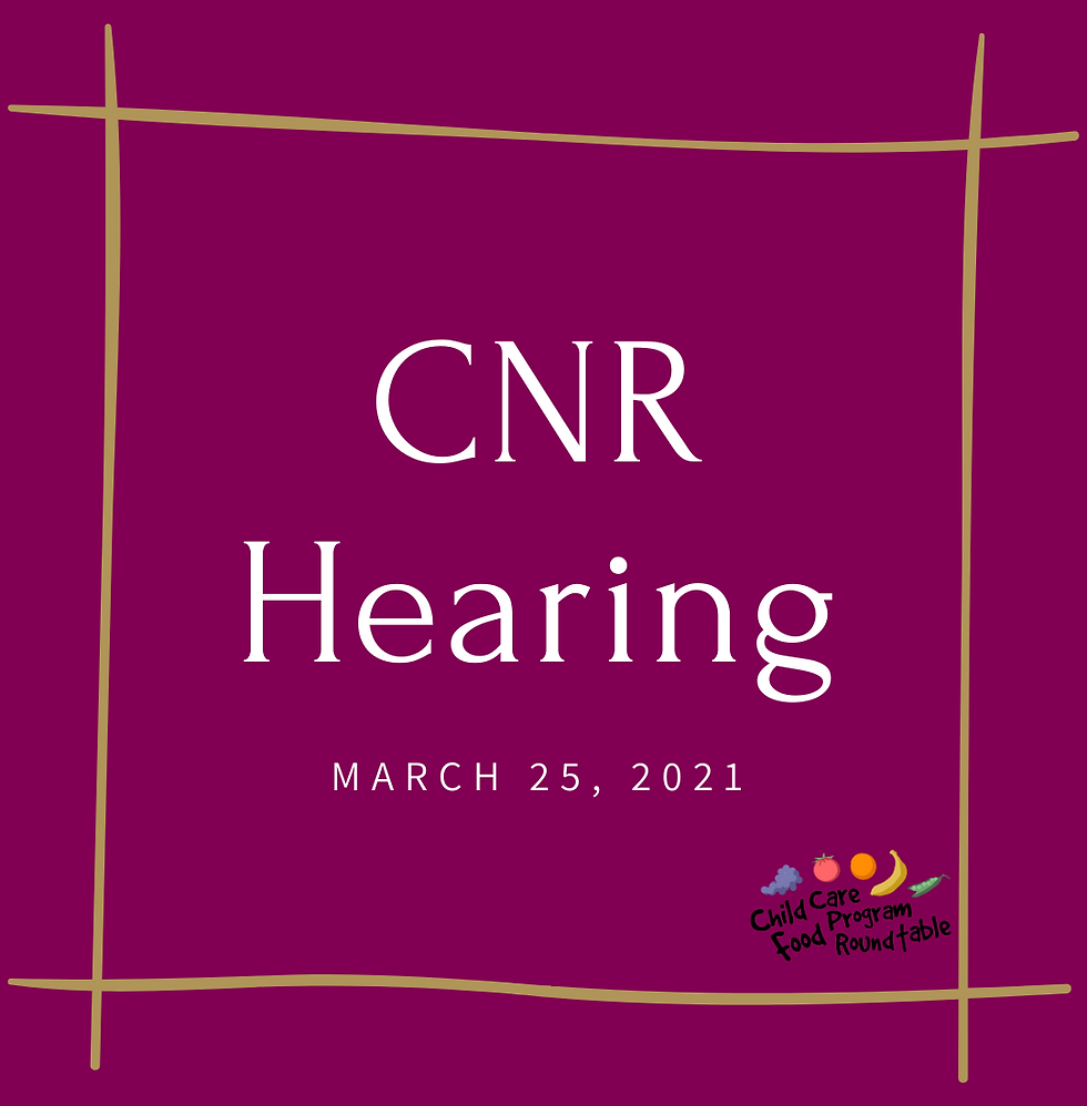 Congress is taking steps to consider how to make CACFP better