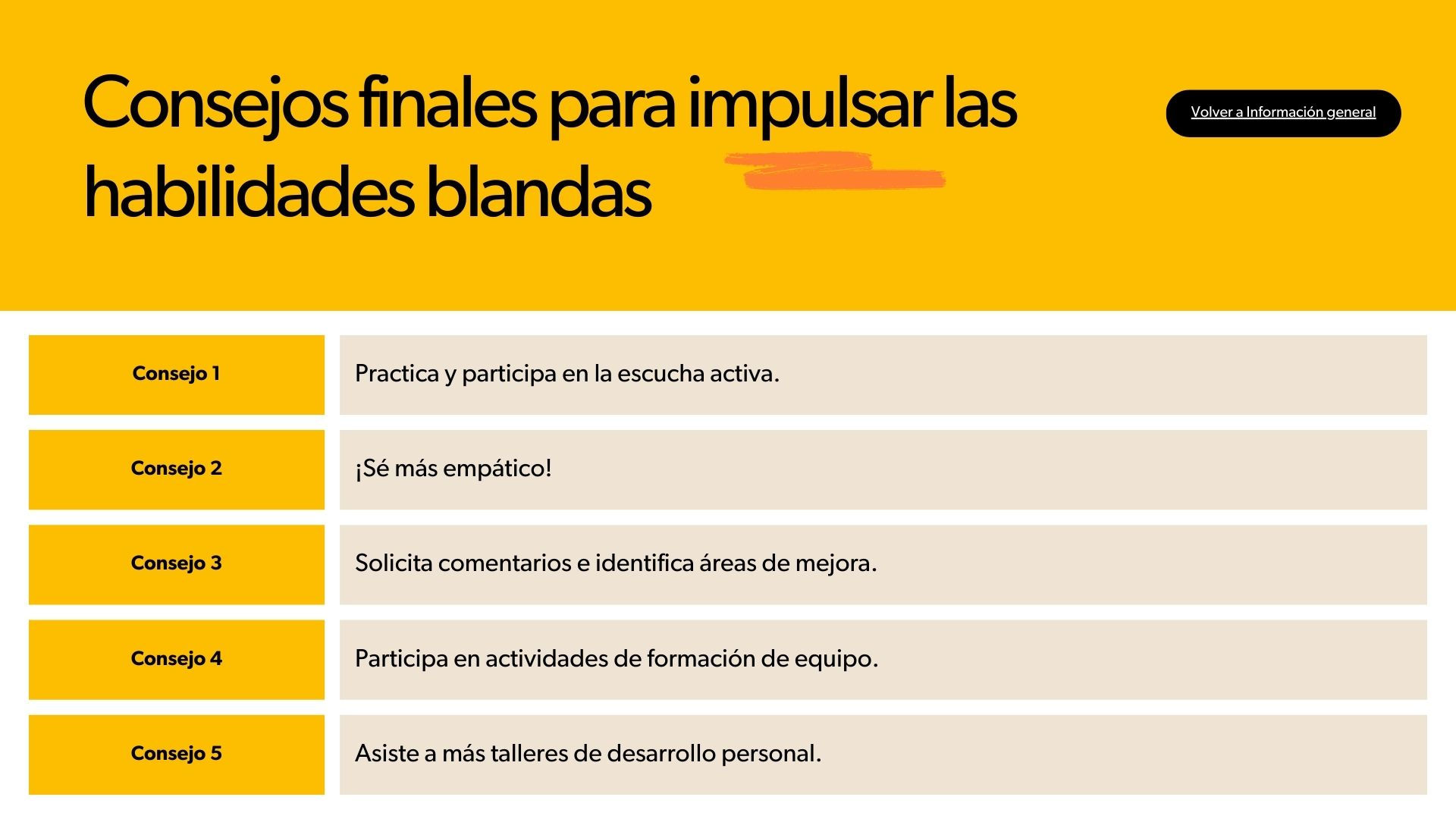 Trabajando en habilidades