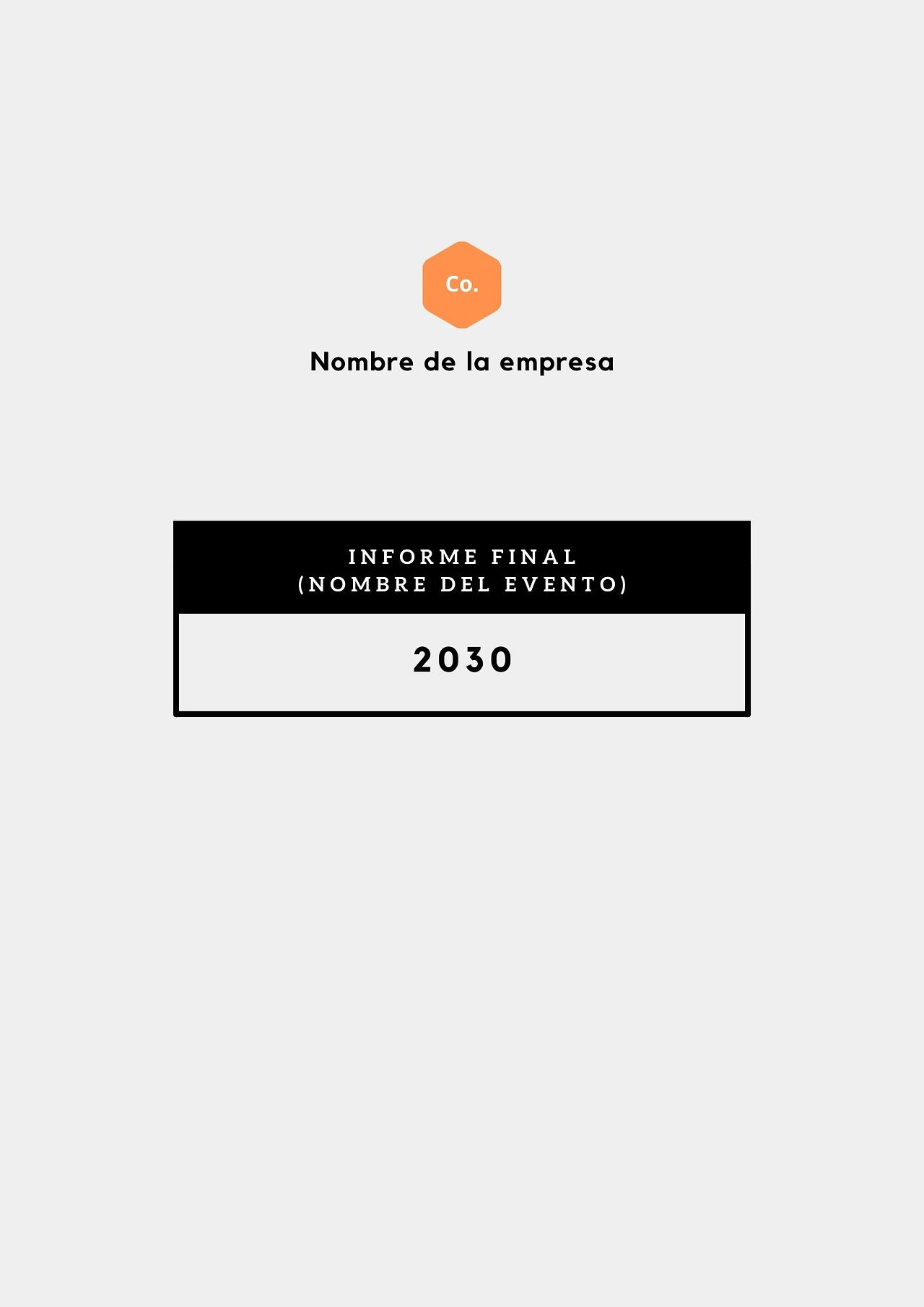 Ejemplo: Informe de un evento
