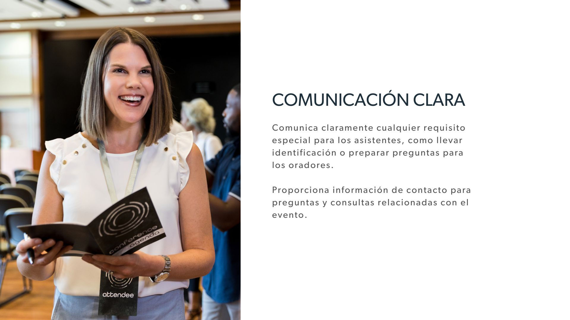 tips para redactar el programa de un evento