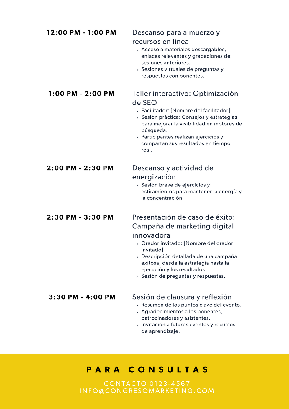 ejemplo agenda evento híbrido