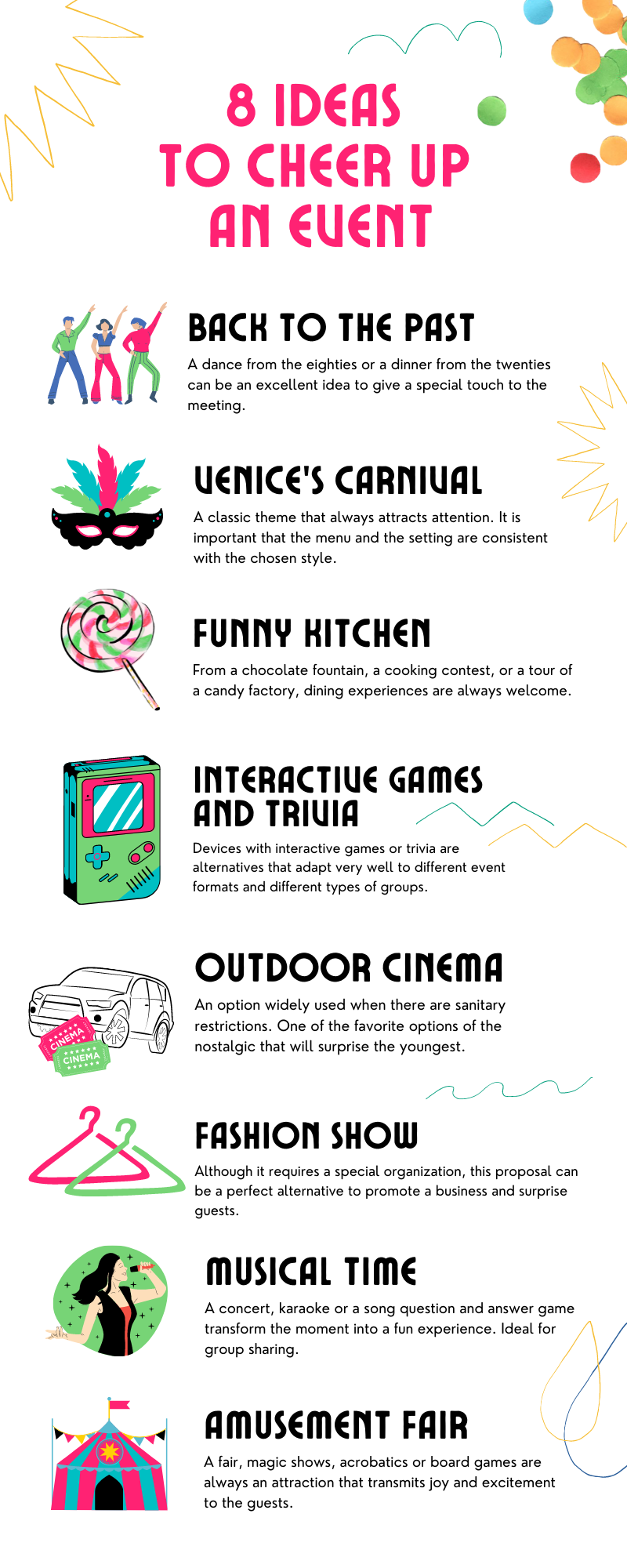 8 creative ideas to liven up your event