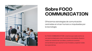 Ejemplo de una presentación para un evento