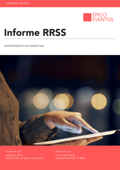 Ejemplo de un informe de RRSS