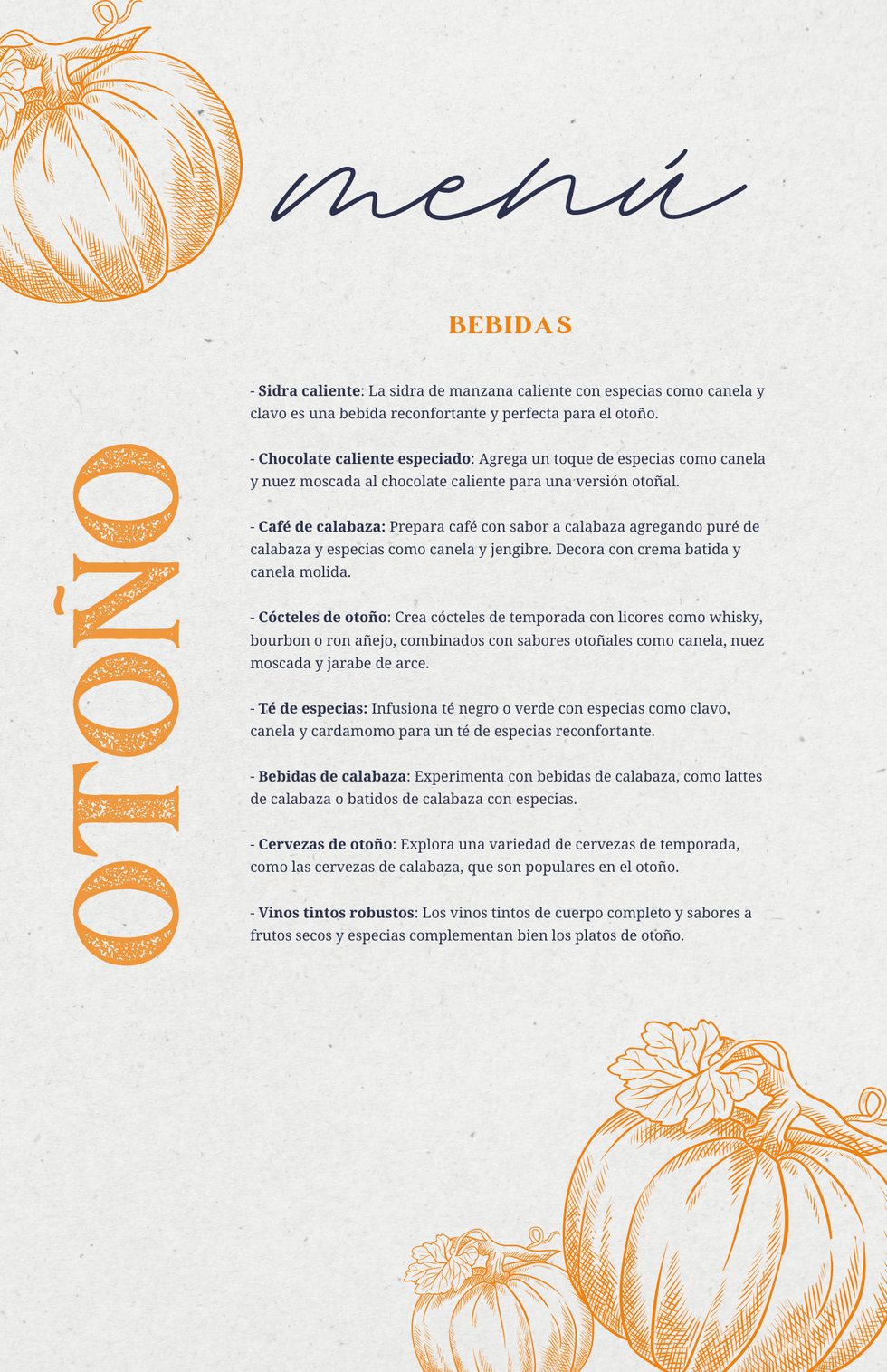 menú otoño
