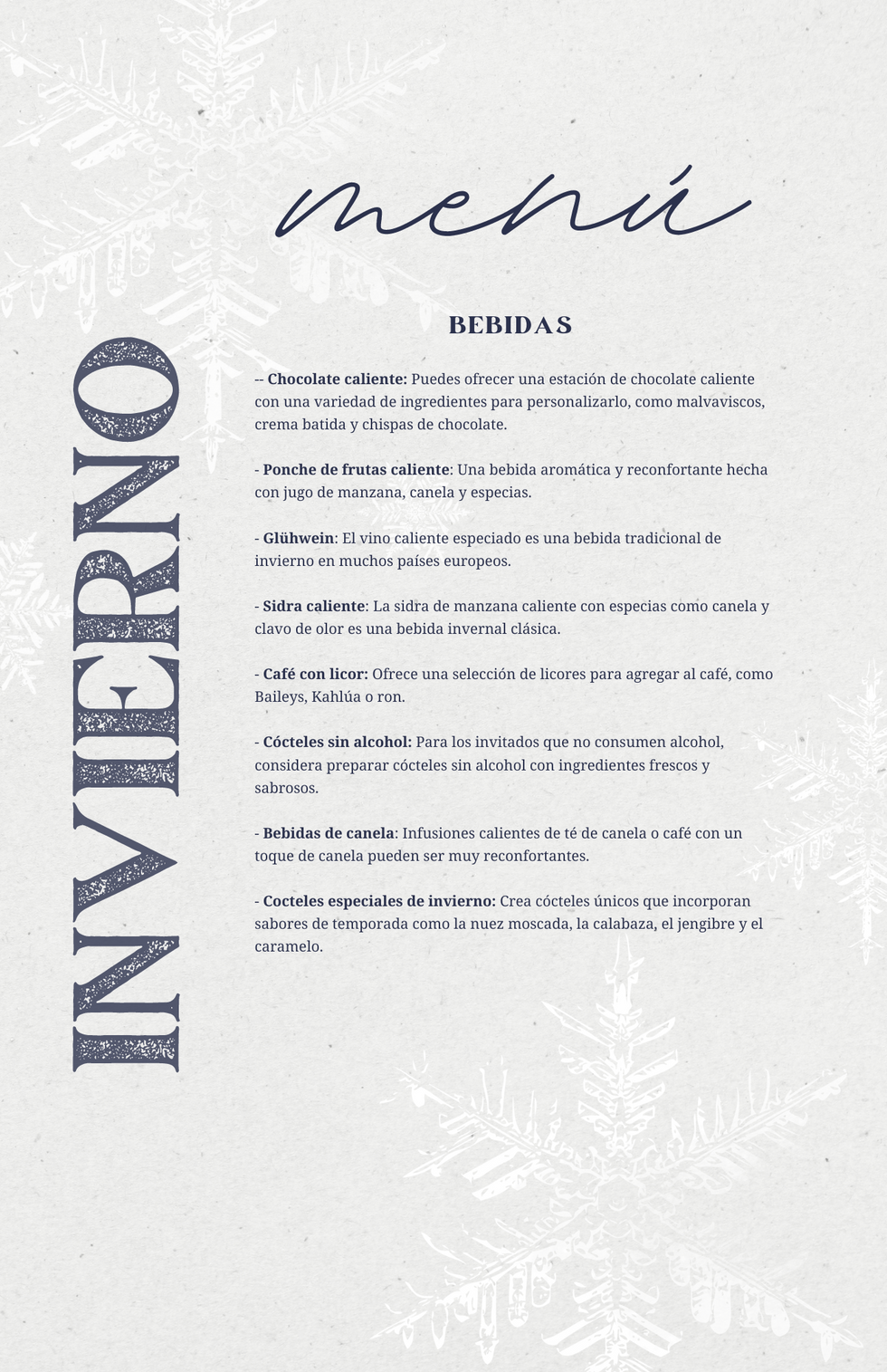 menú inverno