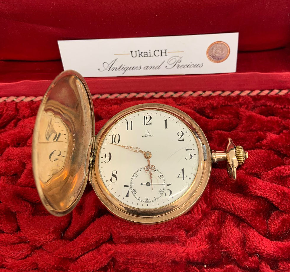 Omega Taschenuhr Goldplatte aus 1915