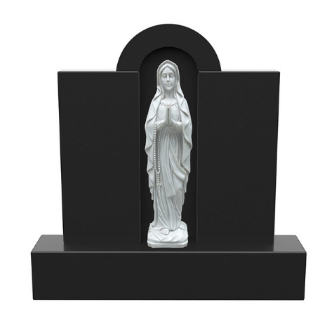 Virgin Mary at gates headstone