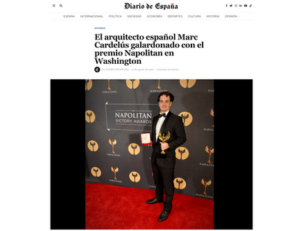El arquitecto español Marc Cardelús galardonado con el premio Napolitan en Washington