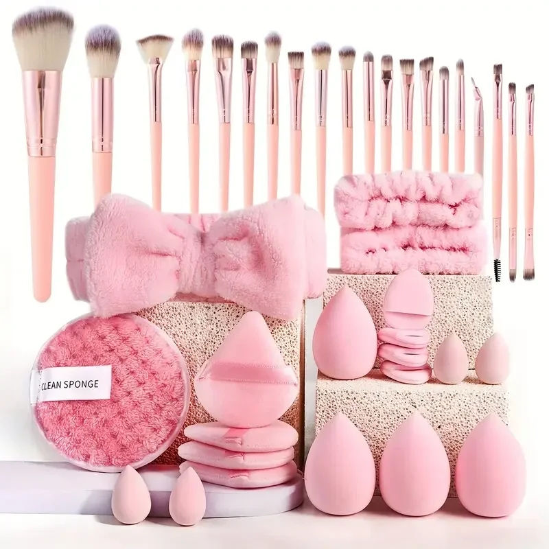 Thumbnail: 33pcs beauty set makeup kit  large and small beauty sponges for flawless makeup 