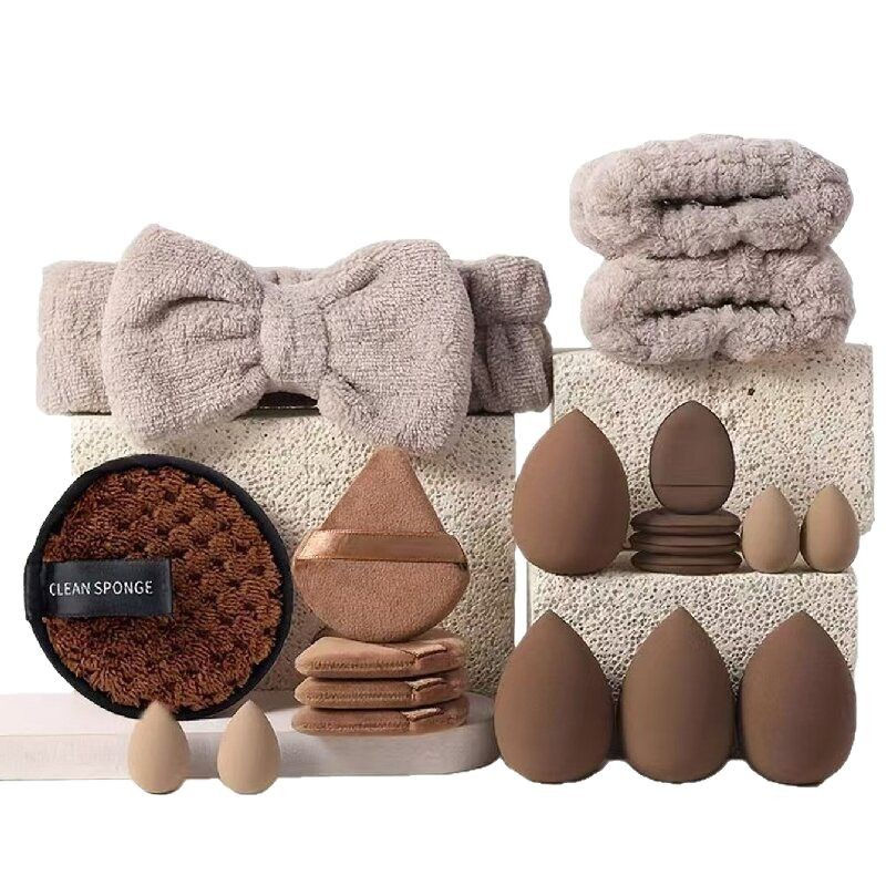 Thumbnail: 33pcs beauty set makeup kit  large and small beauty sponges for flawless makeup 