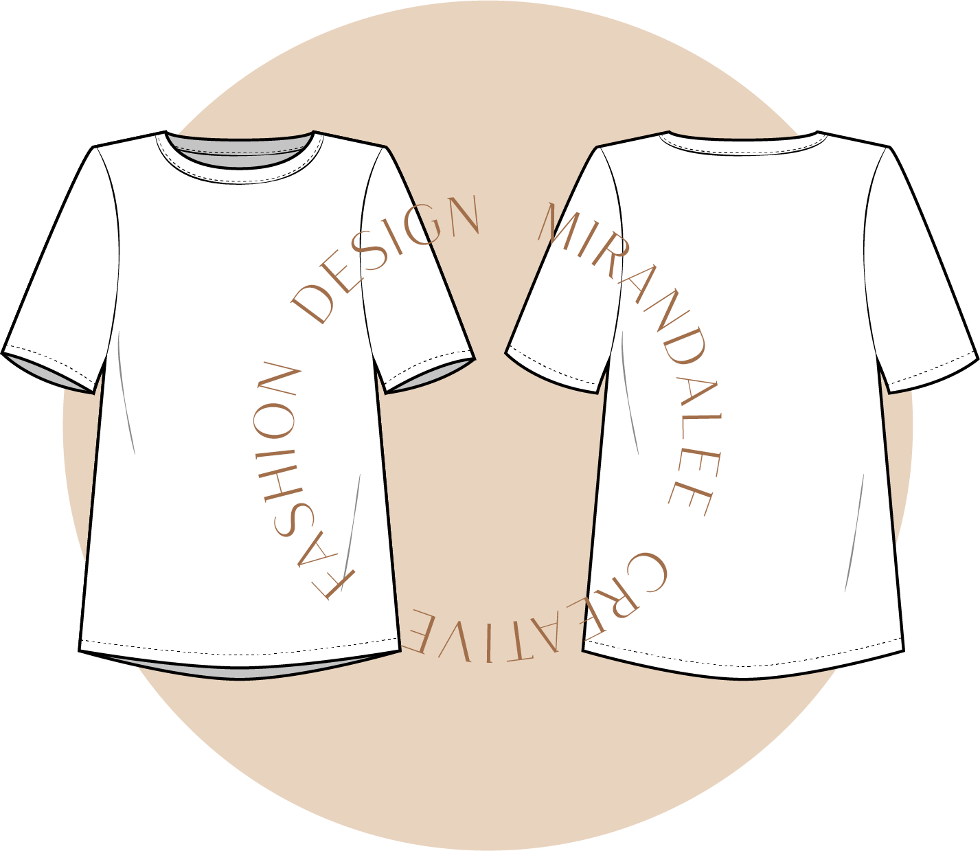 TSHIRT STANDARD FIT TECHNICAL DRAWING