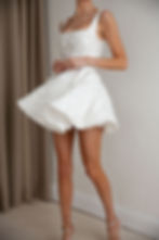 Thumbnail: Mini flared dress with beaded tiny pearl detailing
