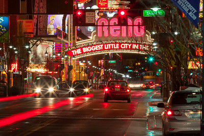 DOWNTOWN RENO AT NIGHT COMPRESSED FOCUS-S