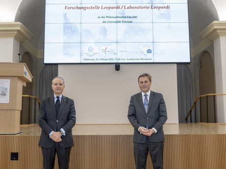 L’ambasciatore Varricchio inaugura il Laboratorio Leopardi dell’Università di Potsdam in Germania