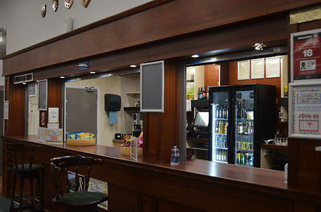 Two well-stocked bars selling a full range of drinks at low club priceslow