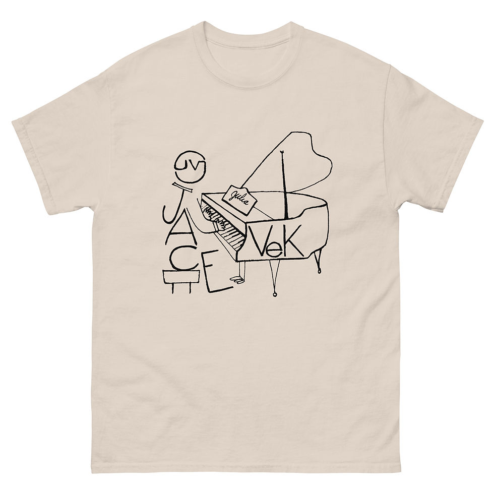 Thumbnail: The lowMaintLiz Collection, Jace Vek tee shirt with Black ink design
