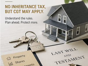 Inheritance tax in Australia concept with house model, will document and keys showing CGT implications on inherited assets