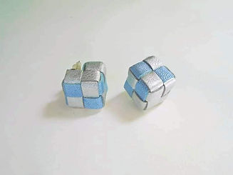 Mosaico Cube8 intrecciato earrings