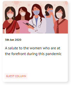 A salute to the women who are at the forefront during this pandemic