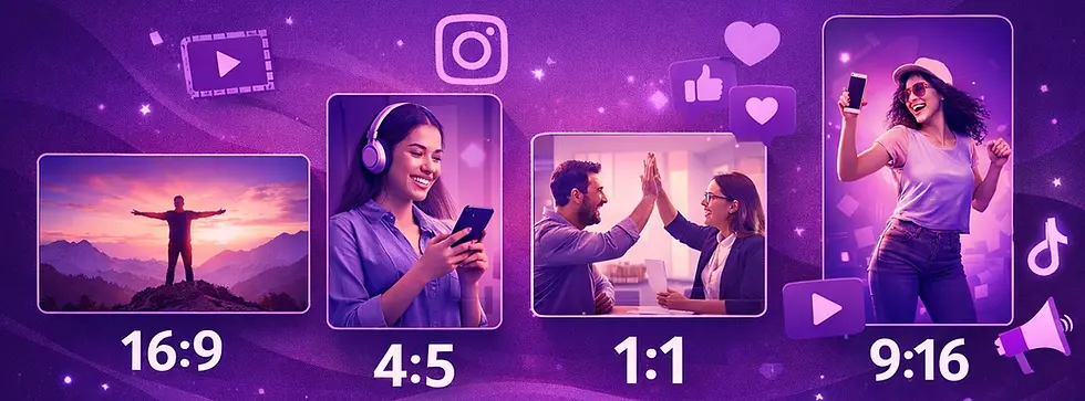 Ratios vidéo et plateformes sociales