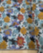 Thumbnail: brocade fabric with flower print top view