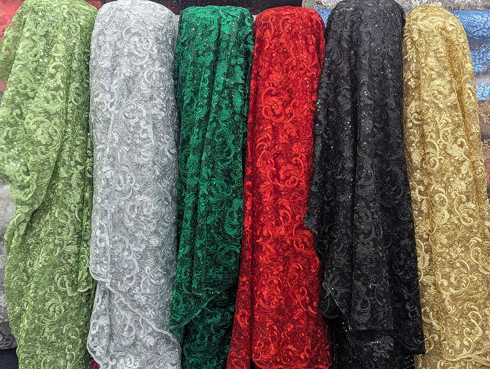 Thumbnail: All Over Flowers with Sequins Lace