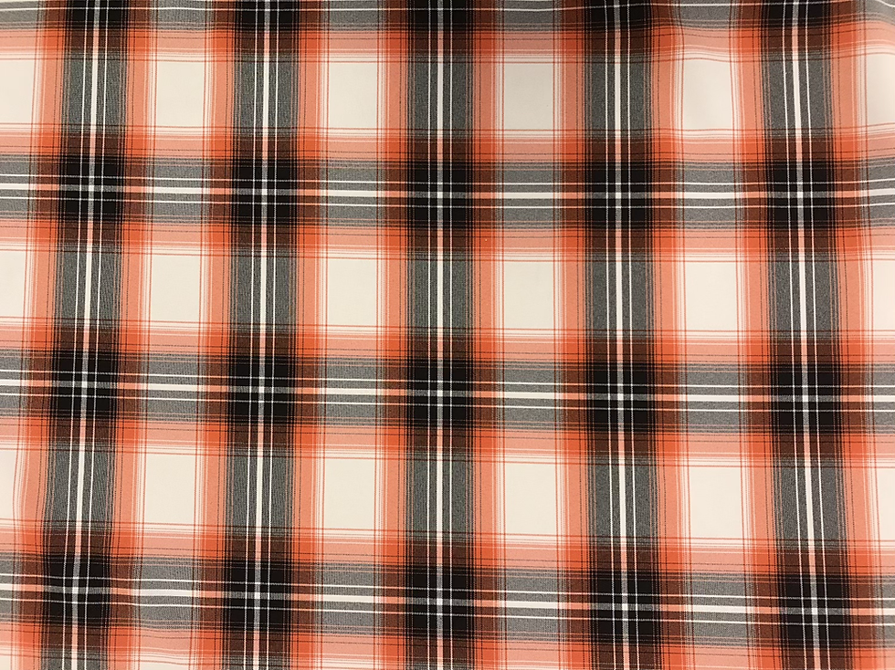 Thumbnail: Orange Plaid - Poly Poplin