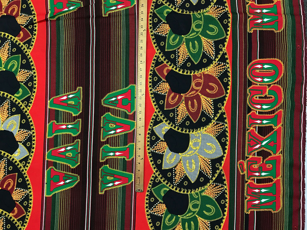 Thumbnail: Red Viva Mexico Charro - Poly Poplin