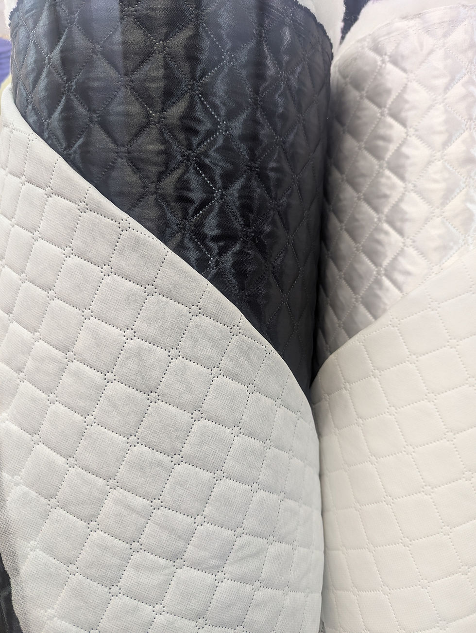 Thumbnail: Quilted Satin Fabric