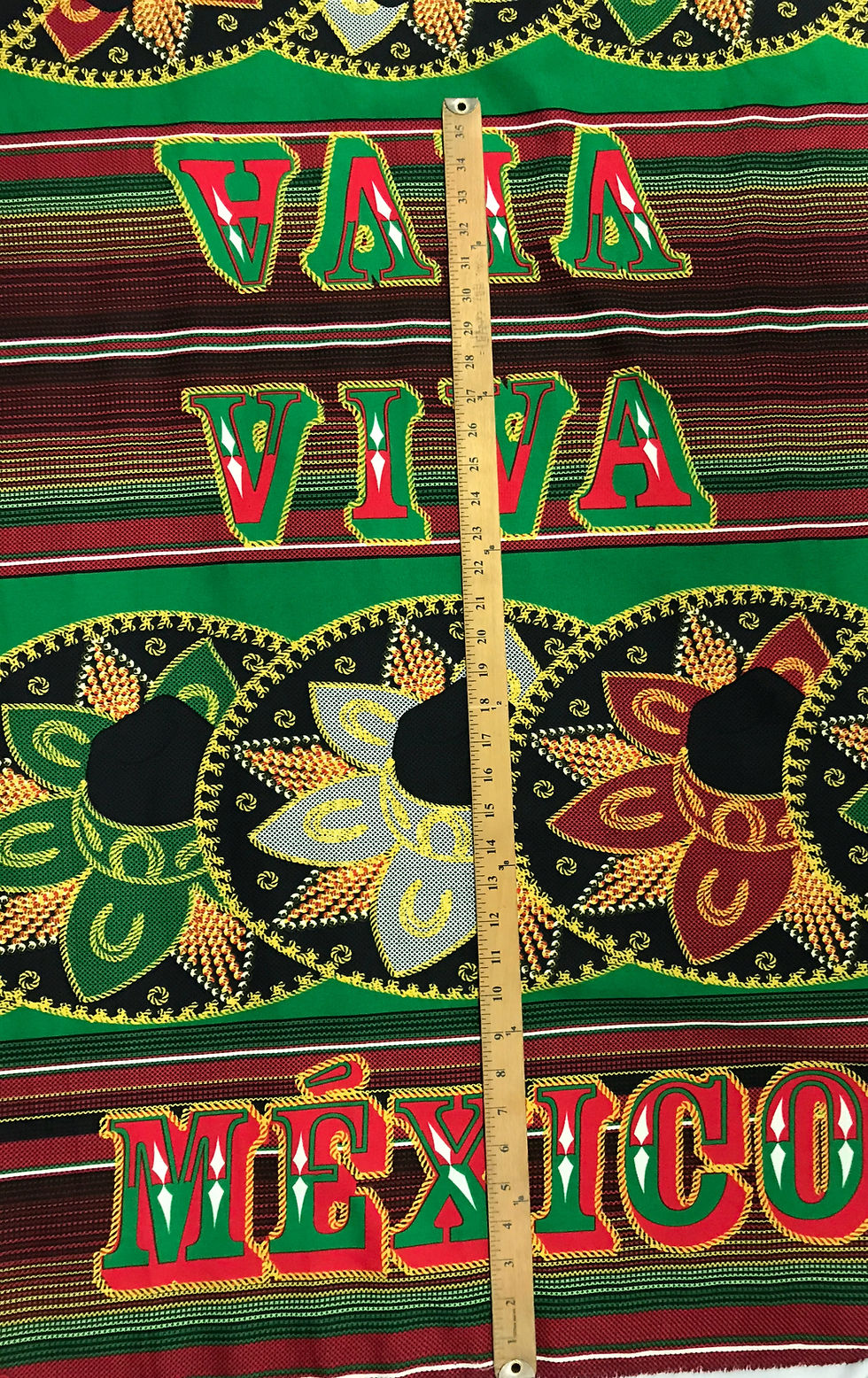 Thumbnail: Green Viva Mexico Charro - Poly Poplin